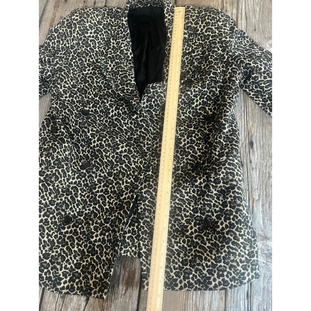 The Kooples Paris Leopard Print Blazer Gold Metallic Double Breasted Jacket 1 S - Picture 8 of 9